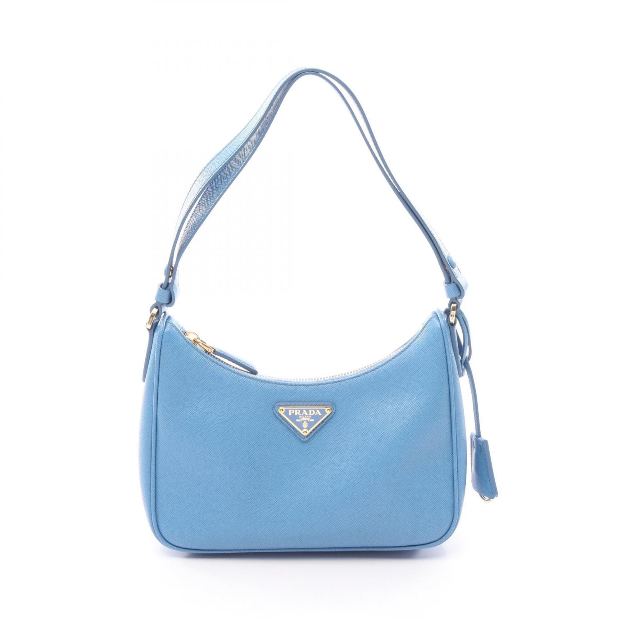 Prada Adjustable Handle Zip Hobo Saffiano Leather Mini