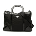 Prada Convertible Weekender Bag Tessuto with Saffiano Leather Medium