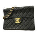 Chanel Vintage Classic Single Flap Bag Quilted Lambskin Jumbo