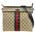 Gucci Front Pocket Web Messenger GG Canvas Small