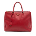 Prada Double Zip Lux Tote Saffiano Leather Large