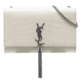 Saint Laurent Classic Monogram Tassel Crossbody Bag Crocodile Embossed Leather Medium