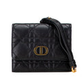 Christian Dior Caro Flap Double Pouch Crossbody Bag Cannage Quilt Calfskin