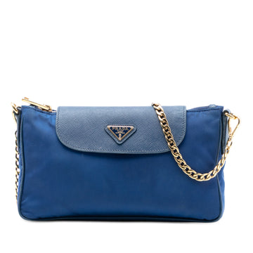 Prada Chain Crossbody Bag Tessuto and Saffiano Leather Small