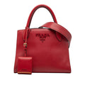 Prada Monochrome Tote Saffiano with City Calf Small