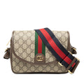 Gucci Ophidia Flap Shoulder Bag GG Coated Canvas Small