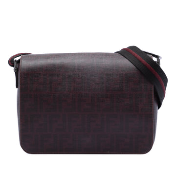 Fendi Flap Messenger Bag Zucca Coated Canvas Medium