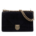 Christian Dior Diorama Flap Bag Velvet with Crystal Detail Small