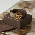 Gucci Reversible GG Marmont Belt – GG Supreme Canvas & Brown Leather