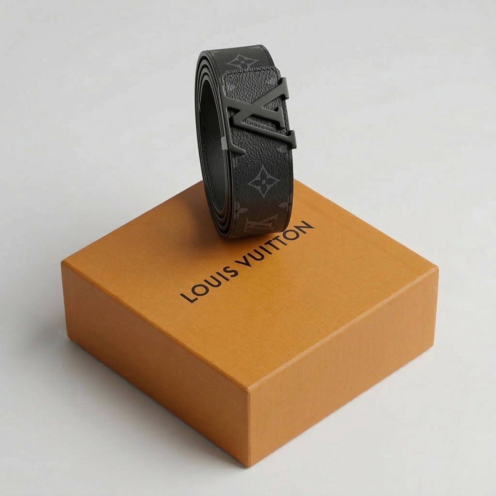 Louis Vuitton LV Initiales 40mm Reversible Belt – Monogram Eclipse & Black Leather