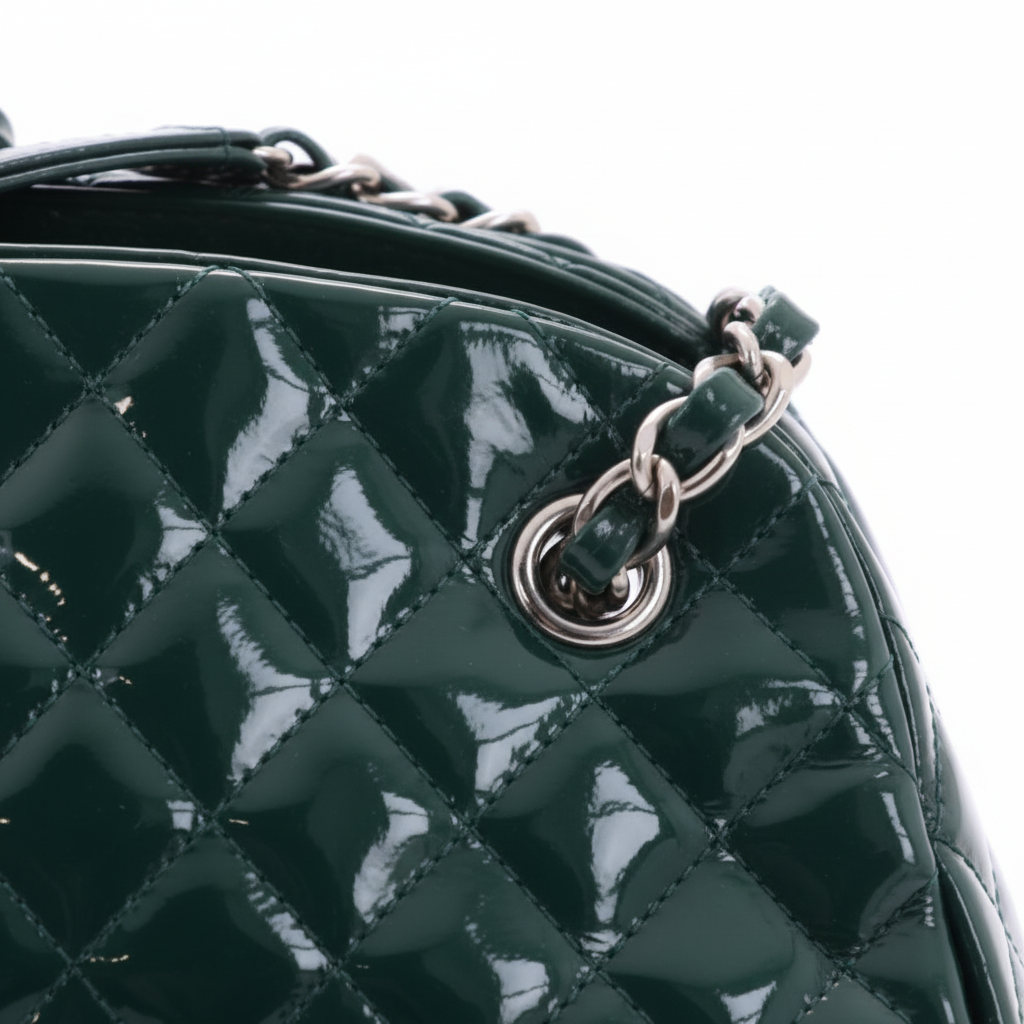 Chanel Green Bowler - Texture Closeup