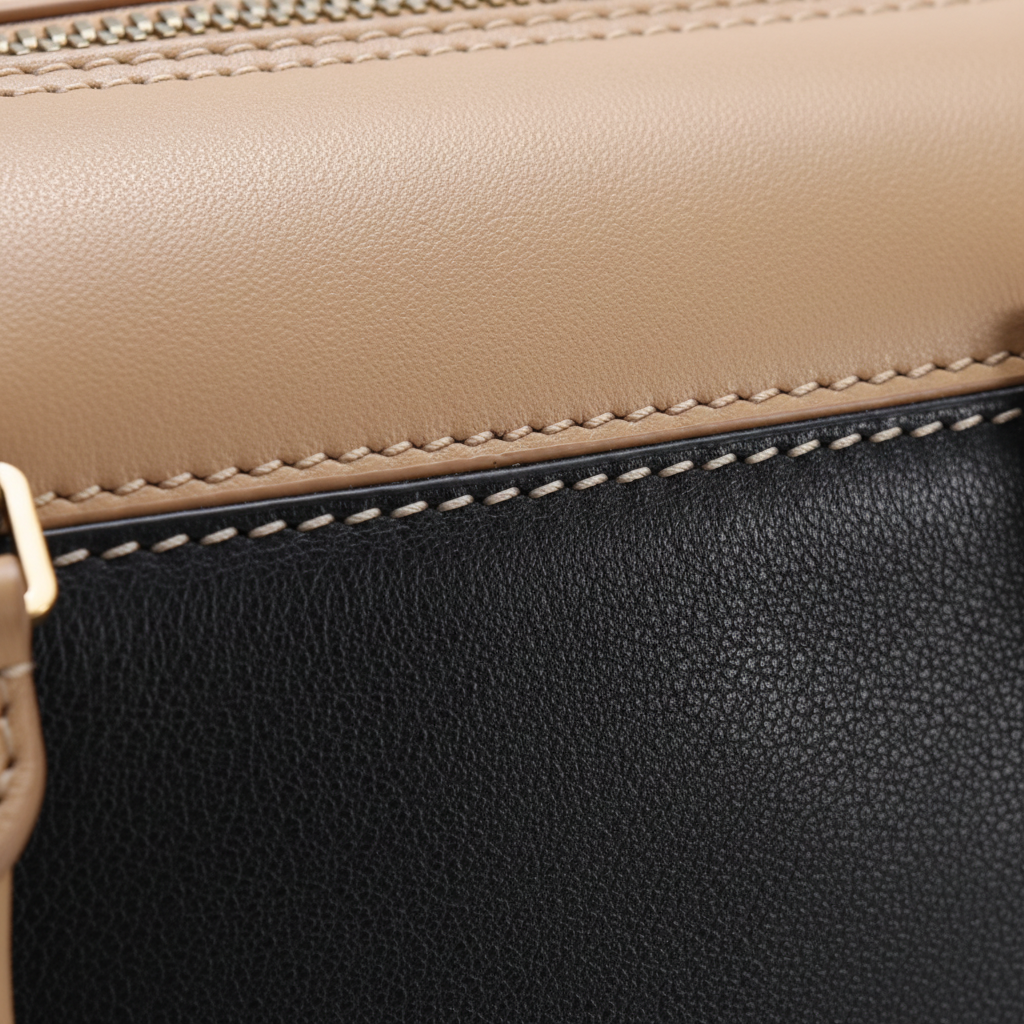 Leather contrast closeup