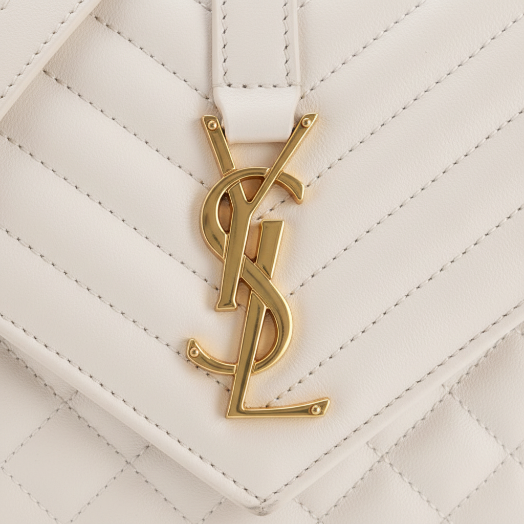 YSL Envelope Satchel - Monogram Closeup