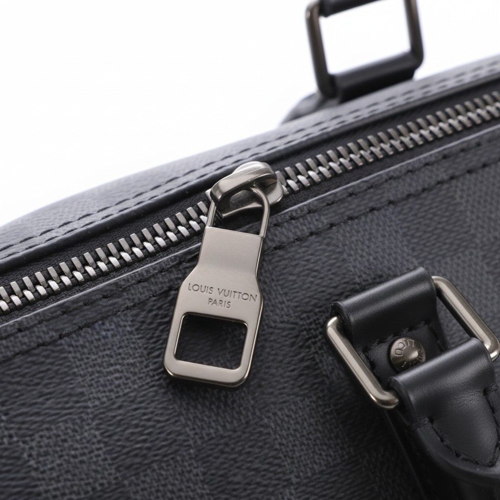 Zipper hardware closeup